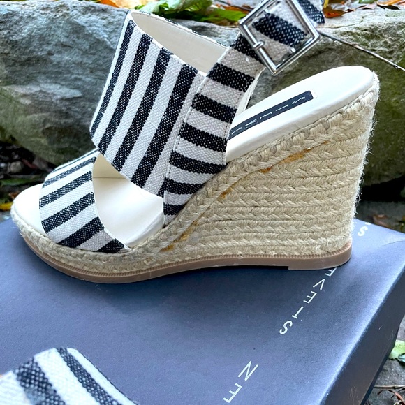 WOMENS STEVE MADDEN STRIPED “STUNNER” ESPADRILLES/ SANDALS   -8.5 - NIB ! - Picture 13 of 15